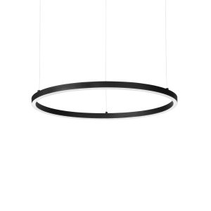 Ideal Lux LED závesná lampa Oracle Slim Ø 70 cm čierna 3 000 K