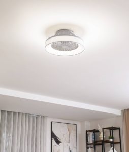 Stropný ventilátor Lindby LED Mace, biely, tichý, CCT