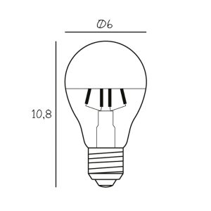 LED zrkadlová lampa Ľubovoľná E27 strieborná 3