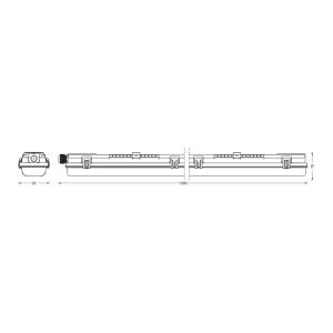 LEDVANCE svietidlo odolné voči vlhkosti Submarine PCR 150 G13 T8 2x 20W