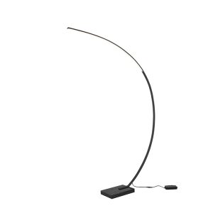 Dizajnová stojaca lampa čierna vrátane LED stmievateľná – Dina