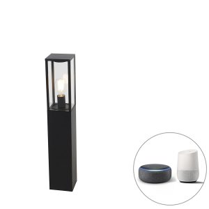 Inteligentné stojace vonkajšie svietidlo čierne 80 cm vrátane Wifi ST64 - Charlois