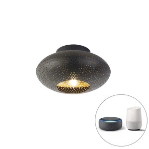 Inteligentné stropné svietidlo čierne so zlatou 25 cm vrátane Wifi A60 – Radiance