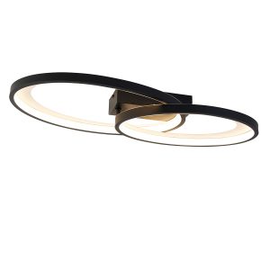 Dizajnové stropné svietidlo čierne vrátane LED – Alexandra