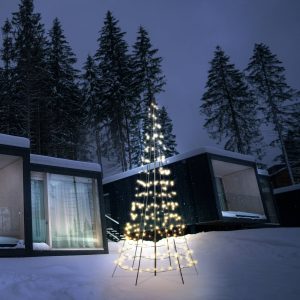 Trblietavý svetelný strom pre vonkajšie použitie, RGBW, výška 200 cm