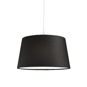 Moderná závesná lampa biela s čiernym tienidlom 45 cm – Pendel