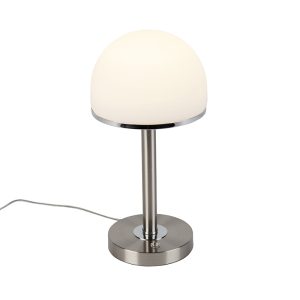 Vintage stolová lampa z ocele vrátane LED a dotyku – Bauhaus