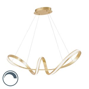 Dizajnové závesné svietidlo zlaté vrátane LED 80 cm – Belinda